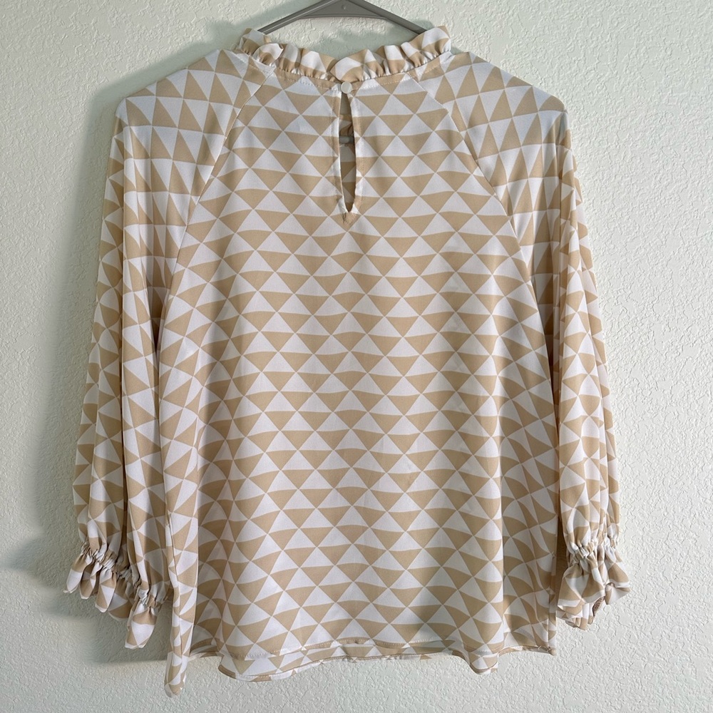 Geometric Patterned Blouse - image 2